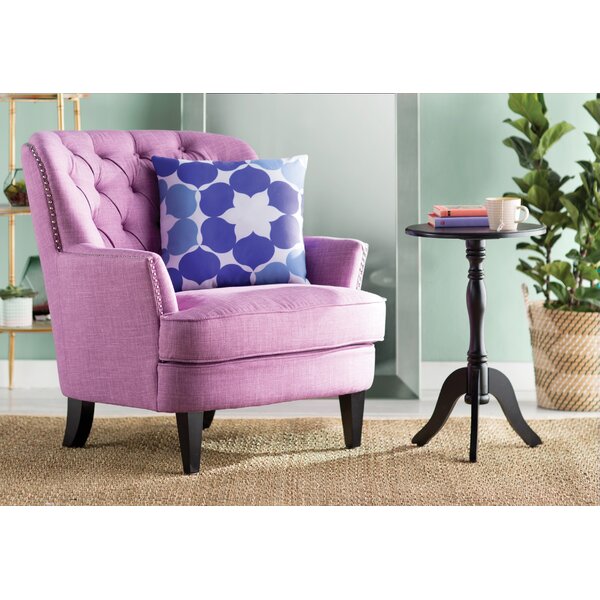 Parmelee Tufted Upholstered Linen Wing Back Chair 